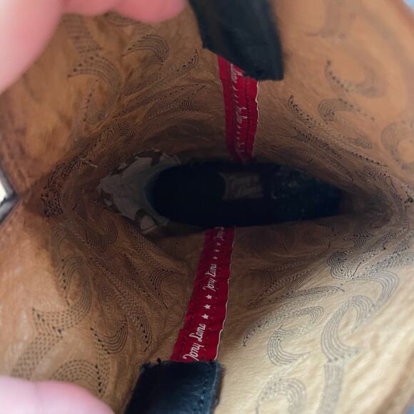 Tony Lama Black Leather Cowboy Boots ZR Oil Resistant Men’s Size 10EE Extra Wide - Picture 11 of 11